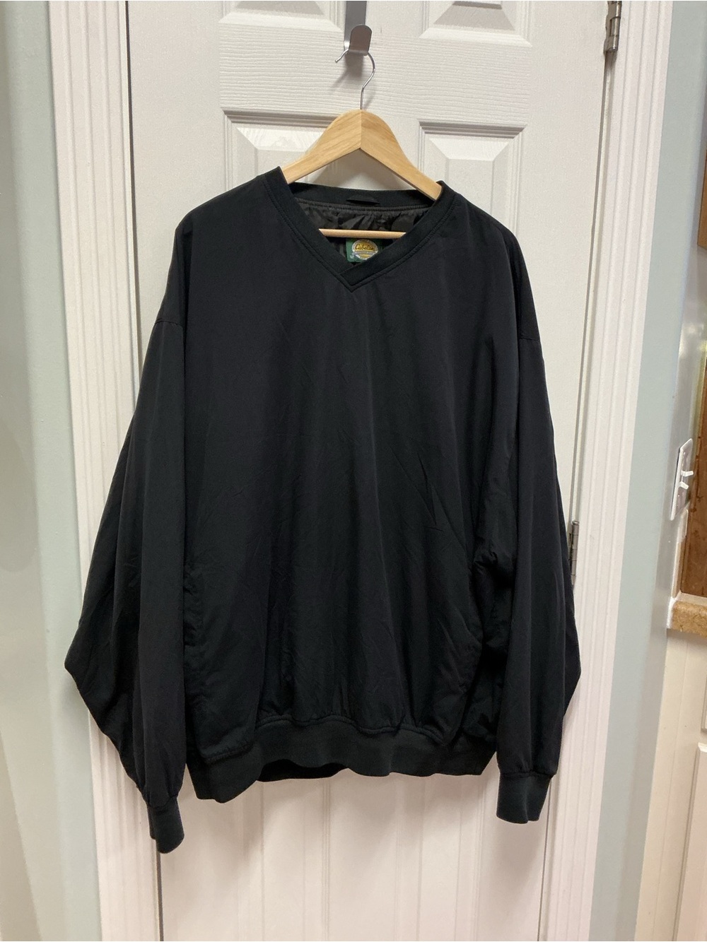 Cabela’s black pullover windbreaker SZ XXL tall Vneck pockets outdoors